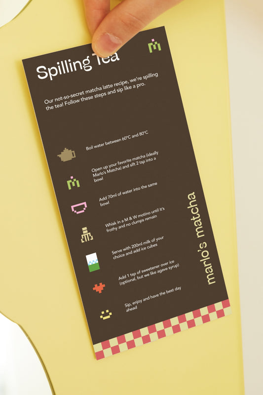 The Matcha Edit: Menu 01 Mockup